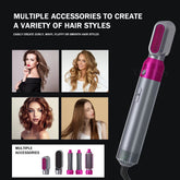 5 in 1 Hot  Air Comb Automatic Curling Lron Curling Straight Dual-purpose Hair Styling Comb Electic Hair Dryer
